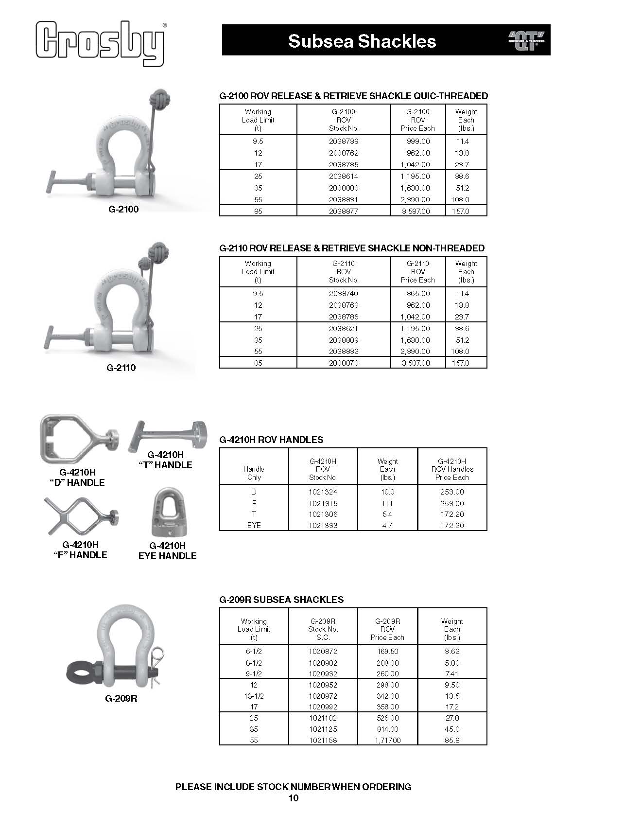 Crosby Subsea Shackles for Underwater Use